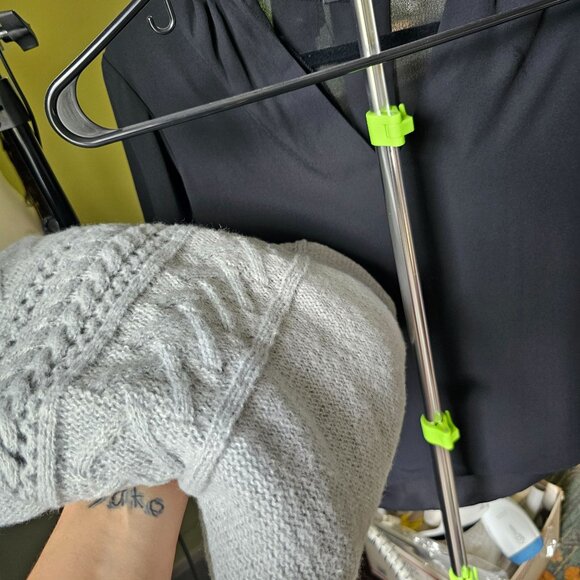 NWT Lauren Conrad Pale Blue Women's Poncho Sweater One Size - Picture 13 of 13